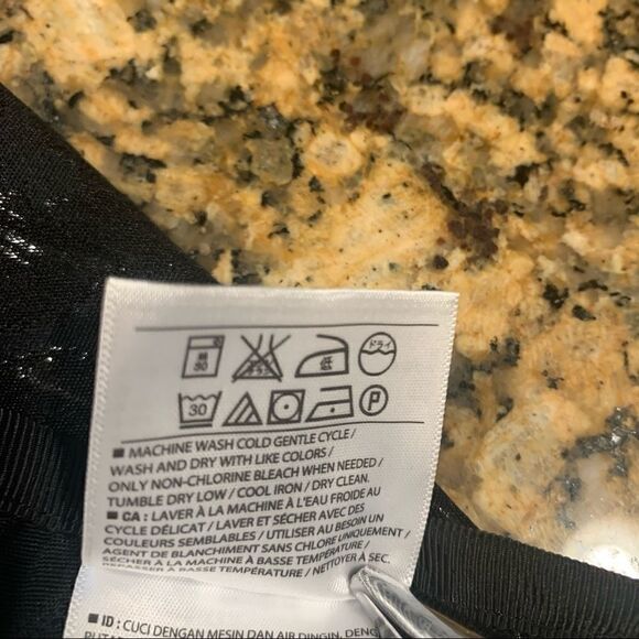 Black Leopard Print Shiny Skirt Size 14 Metallic Tonal Black On Black - Picture 11 of 11